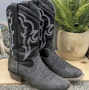 J.B. Dillon JBR7007B Horse Hair Leather Embroidered Boots Women's Size 7B